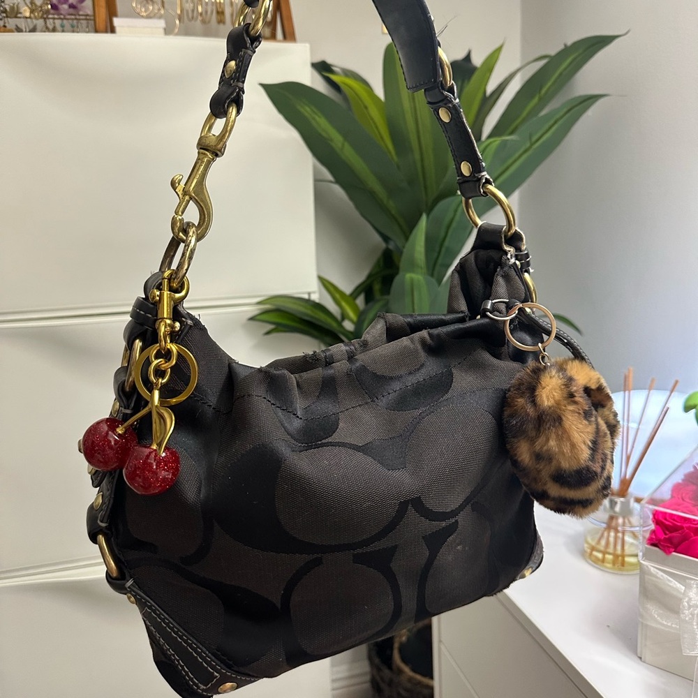 Black Denim Coach Carly